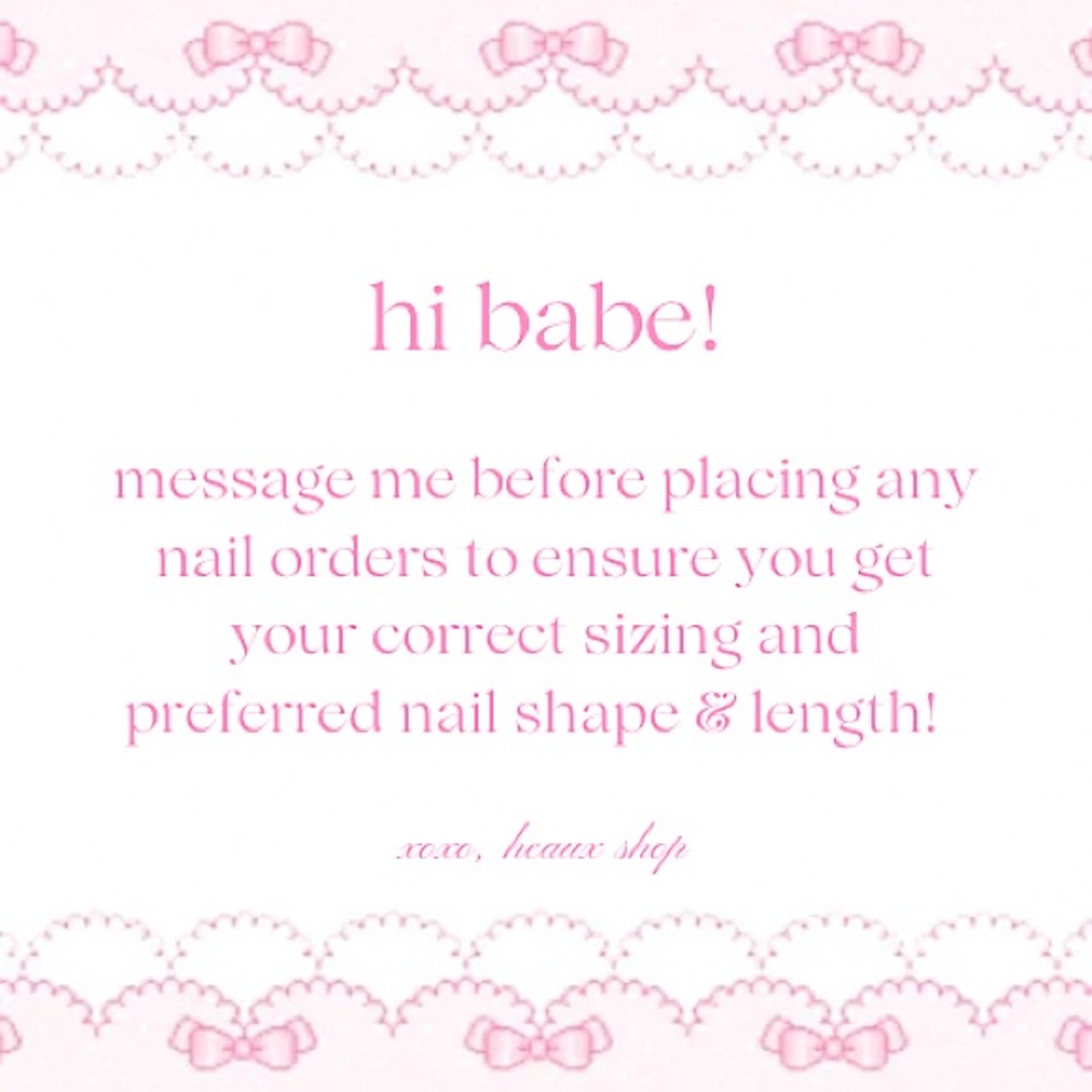 🎀 4 ALL NAIL ORDERS 🎀